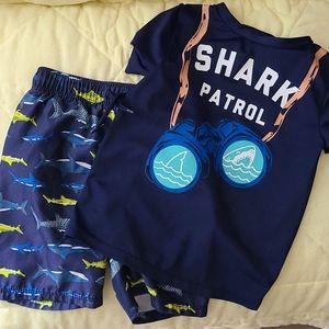 Swim shirt and shorts